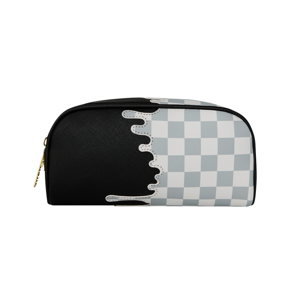 Sprayground Cream Check Side Drip Pouch