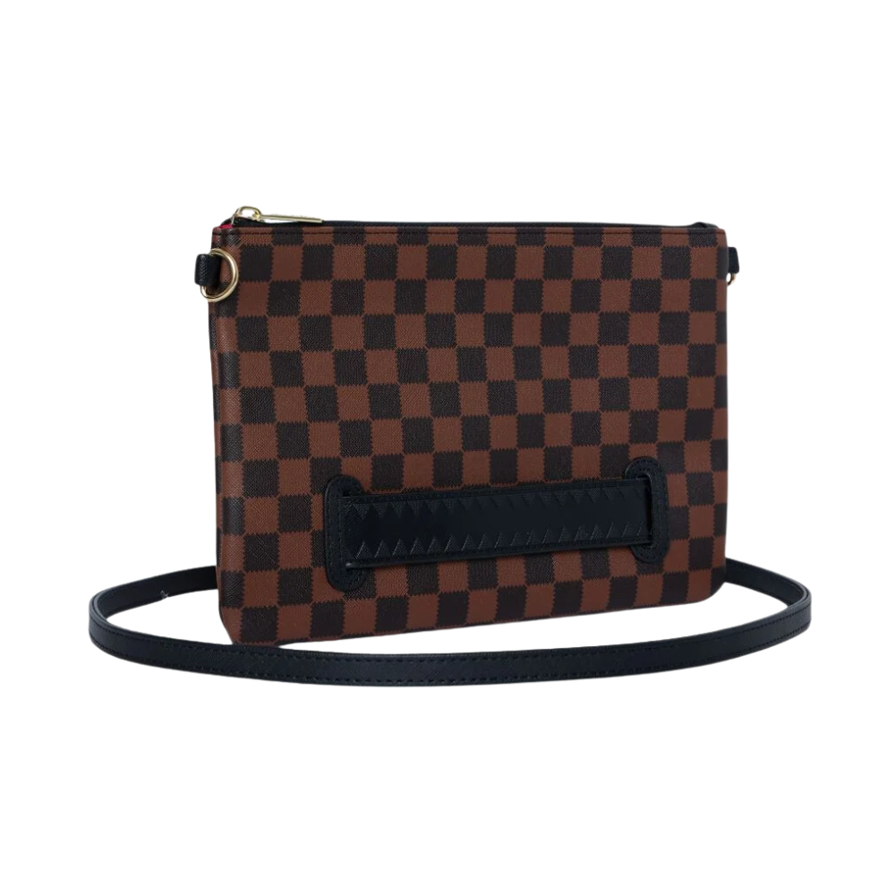 SAWTOOTH SHARKS IN PARIS CROSSOVER CLUTCH