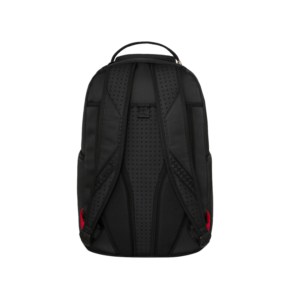 Sprayground Shark Central Black Nylon Camo Embossed Shark DLXSR Backpack