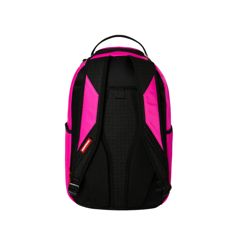 Sprayground Shark Central White Stencil Shark Pink DLXSV Backpack