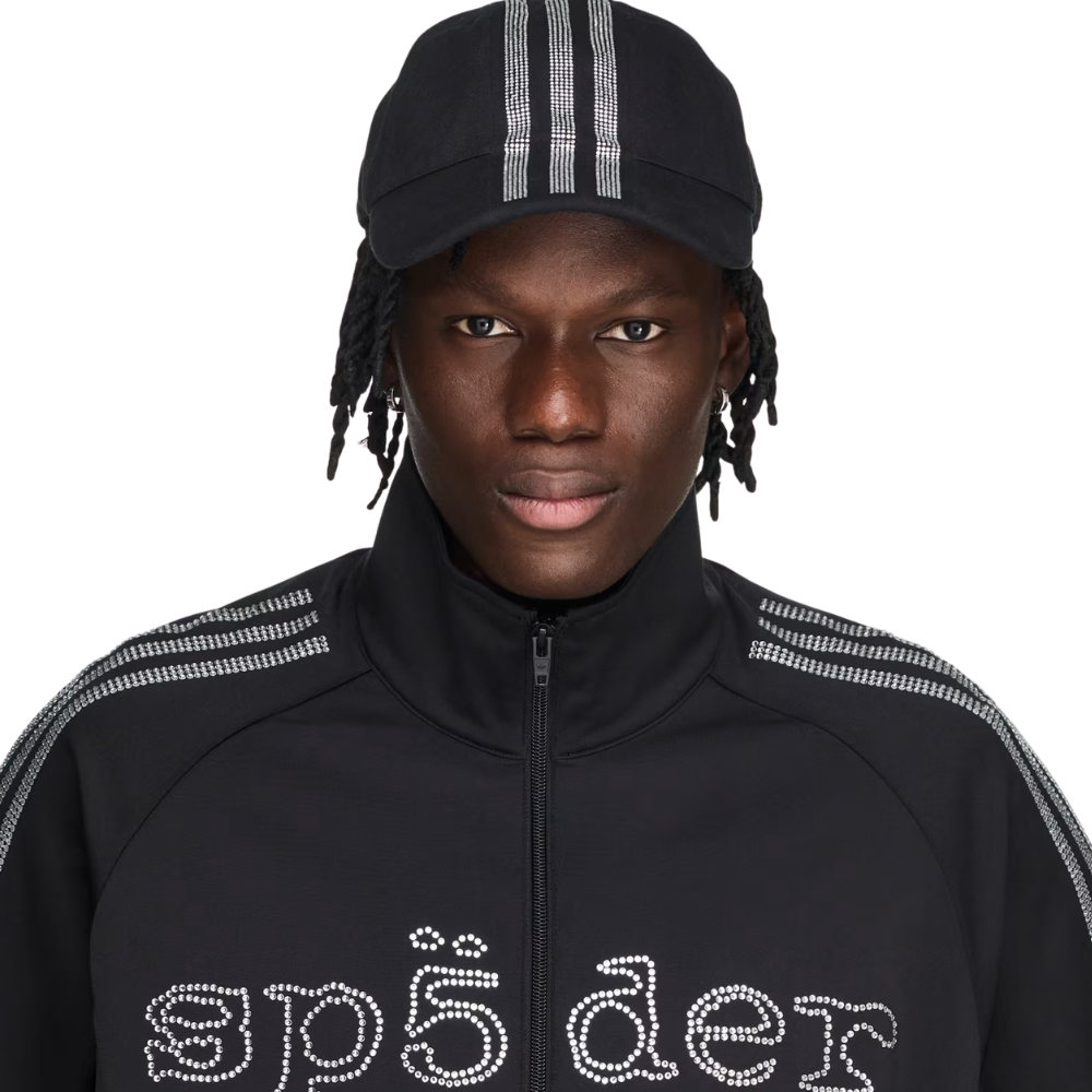 Sp5der Rhinestone track top zip black
