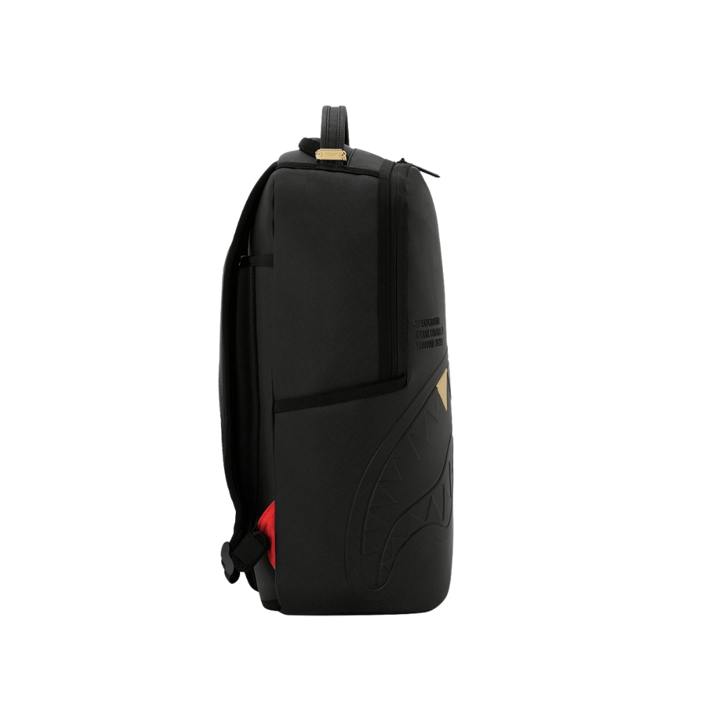 Sprayground Blacked Out Embossed Gold Tooth DLXSV Backpack