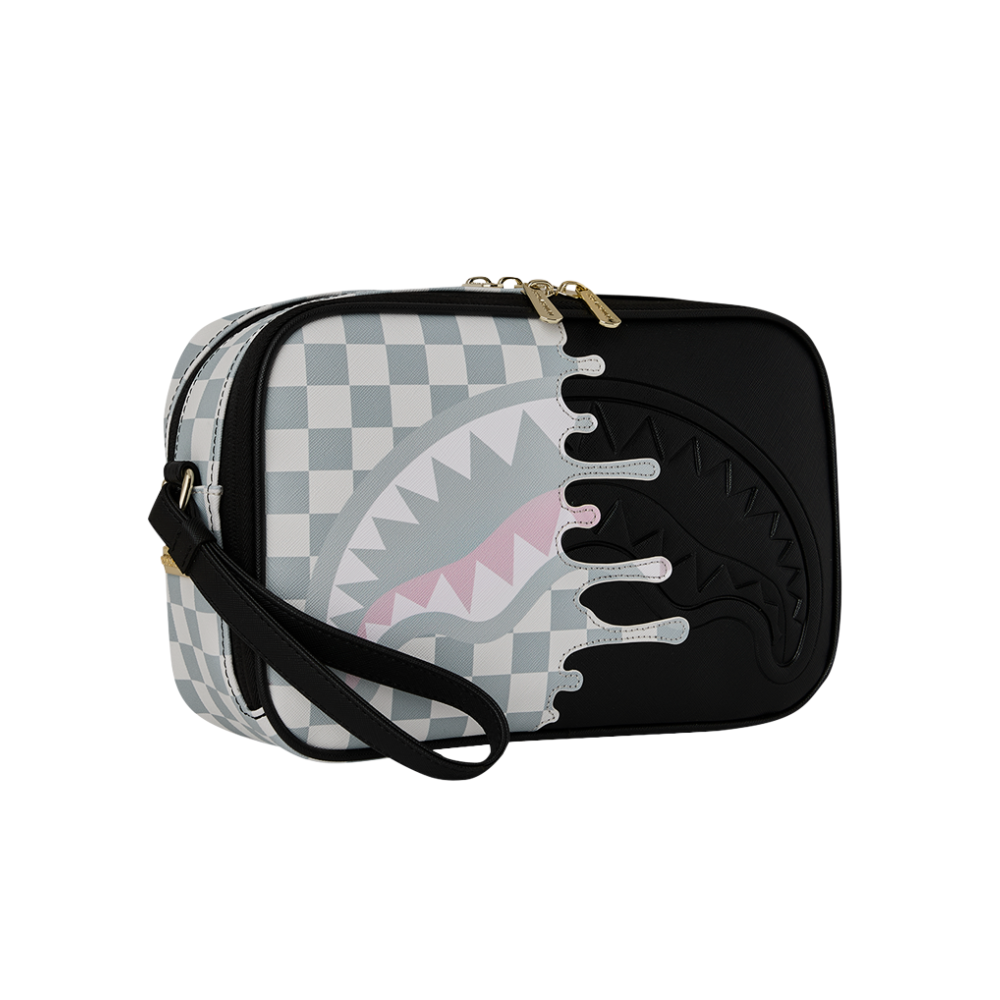 Sprayground Cream Check Side Drip Toiletry Brick
