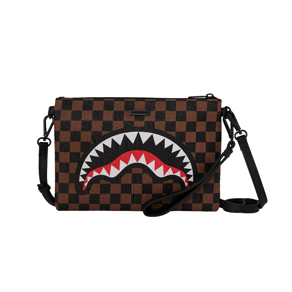 Sprayground Check 2 Emboss Crossover Clutch