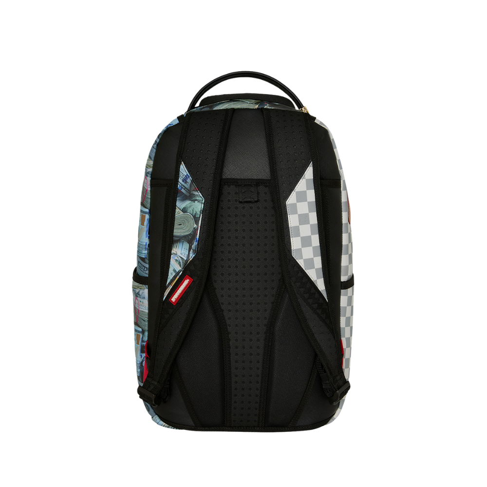 Sprayground Cream Check Full Of Cash DLXSV Backpack