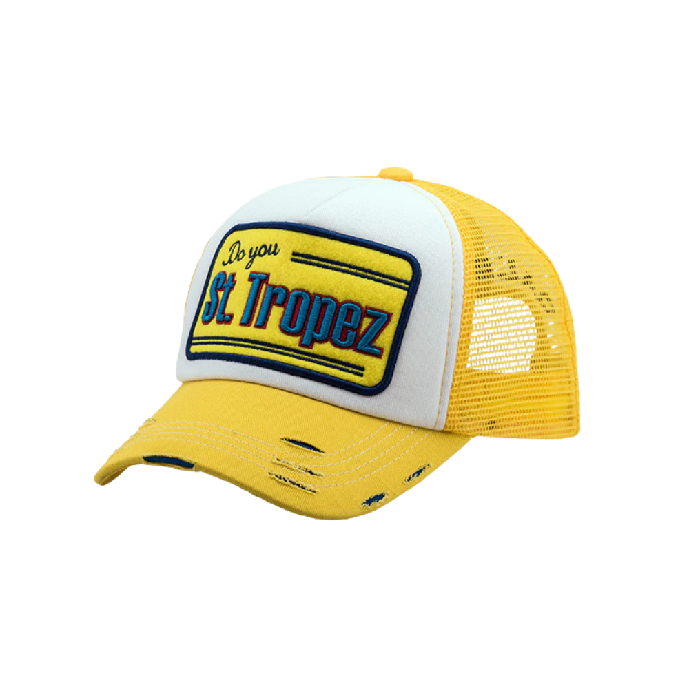 St.Tropez Yellow/White/Yellow Cap