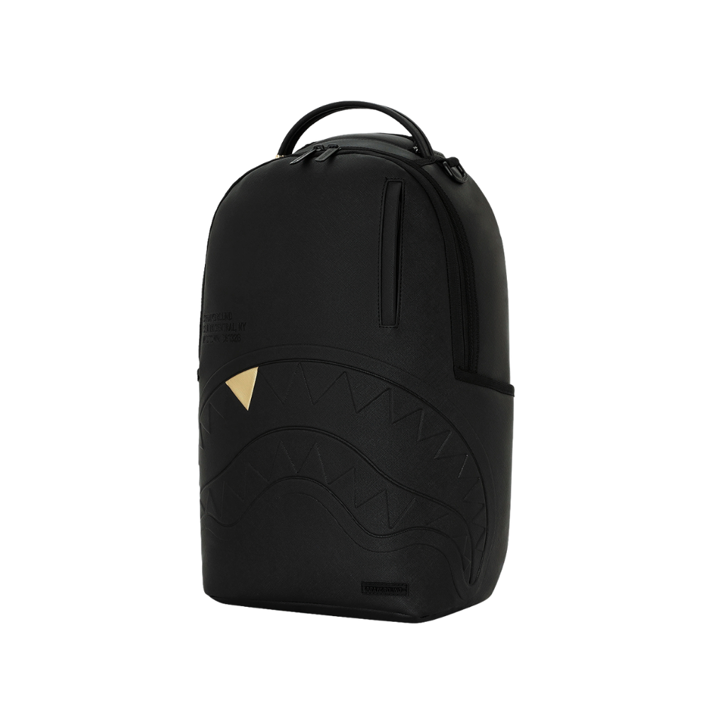 Sprayground Blacked Out Embossed Gold Tooth DLXSV Backpack