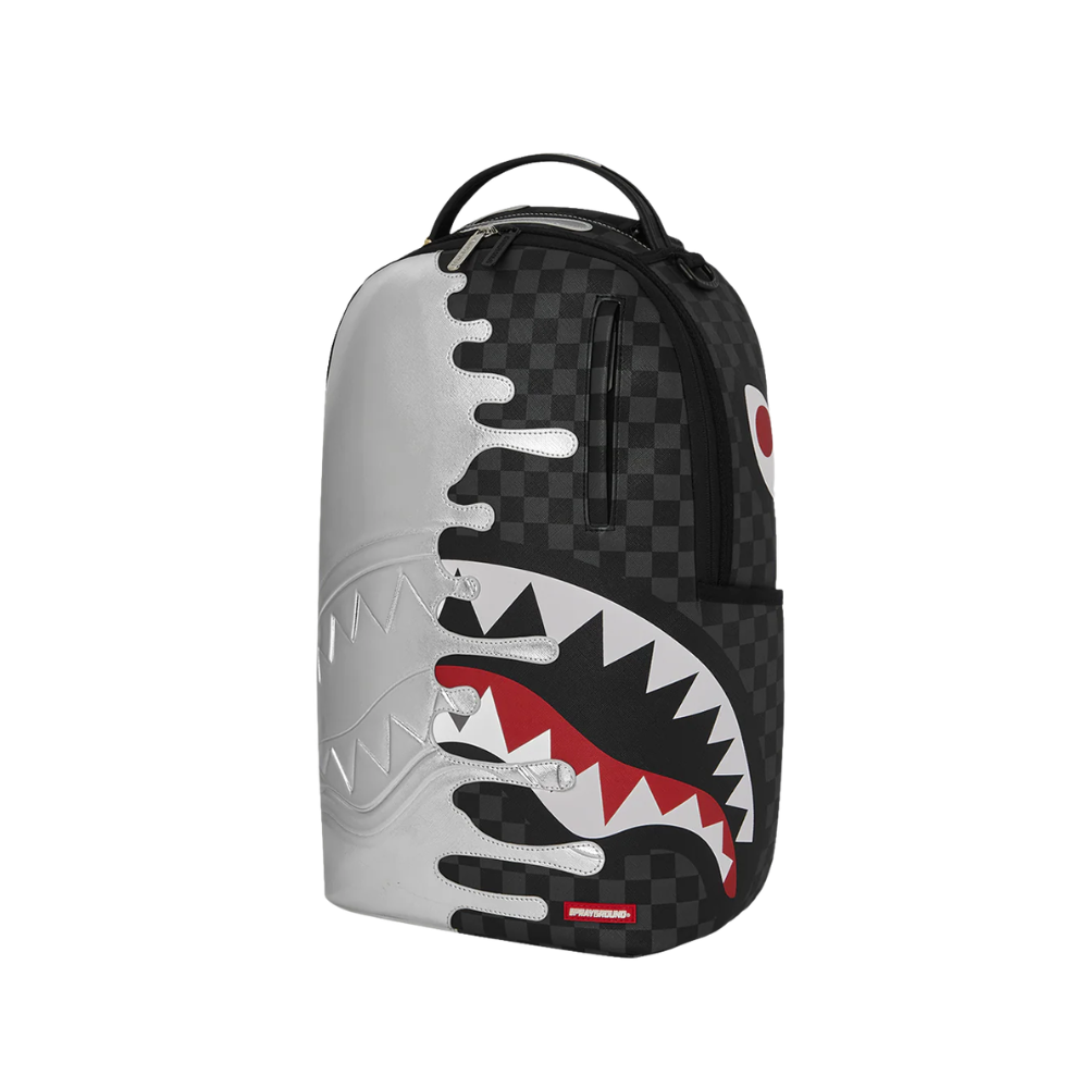 Sprayground Silver Side Drip Savage Backpack