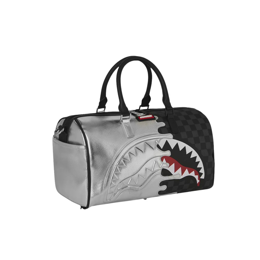 Sprayground Silver Side Drip Mini Duffle