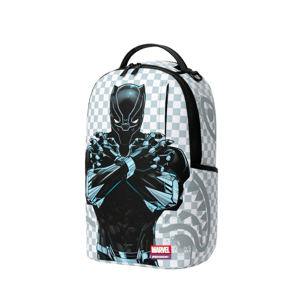 Sprayground Marvel Black Panther Wakanda Forever On White Check DLXSV Backpack