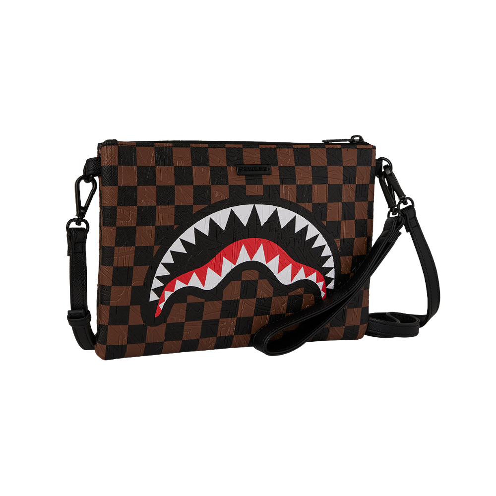 Sprayground Check 2 Emboss Crossover Clutch