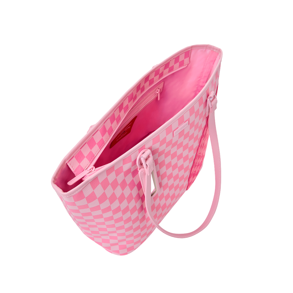 Sprayground Pink Sharks In Paris Patch Tote