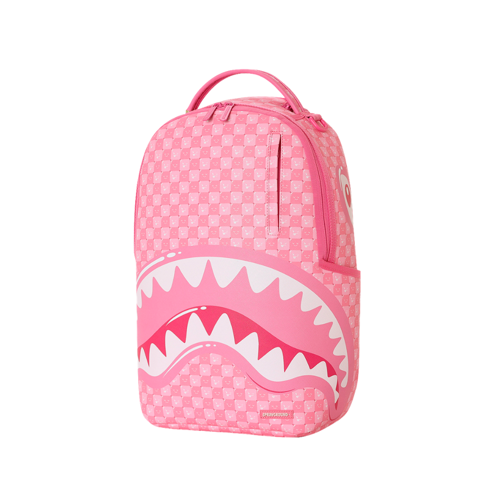 Sprayground Pink New Check Faces DLXSV Backpack