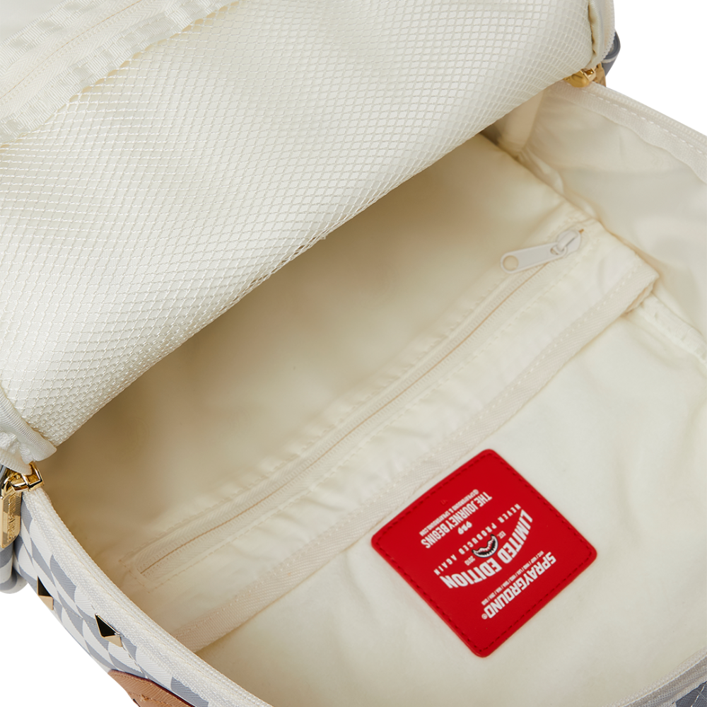 Sprayground Cream Henny Quilt Puff Backpack