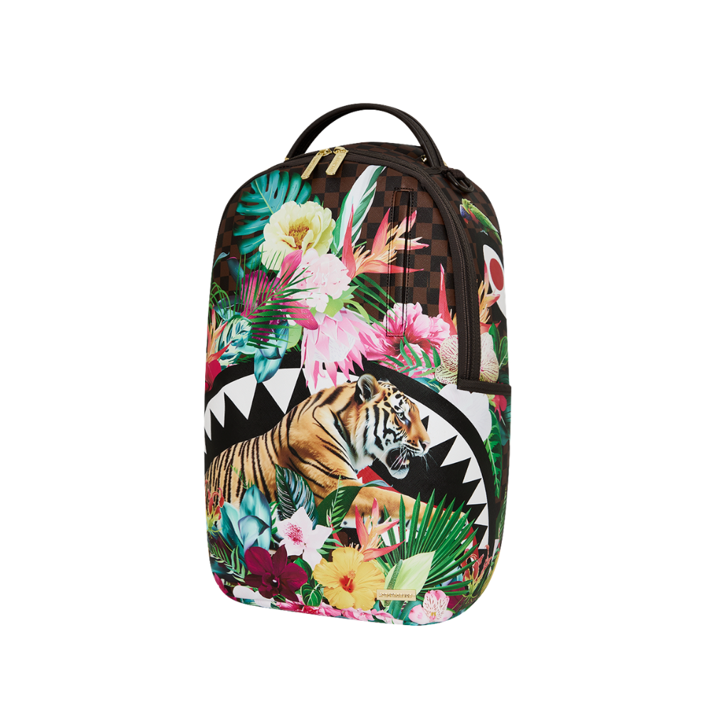 Sprayground SIP Flowering Jungle Shark DLXSV Backpack