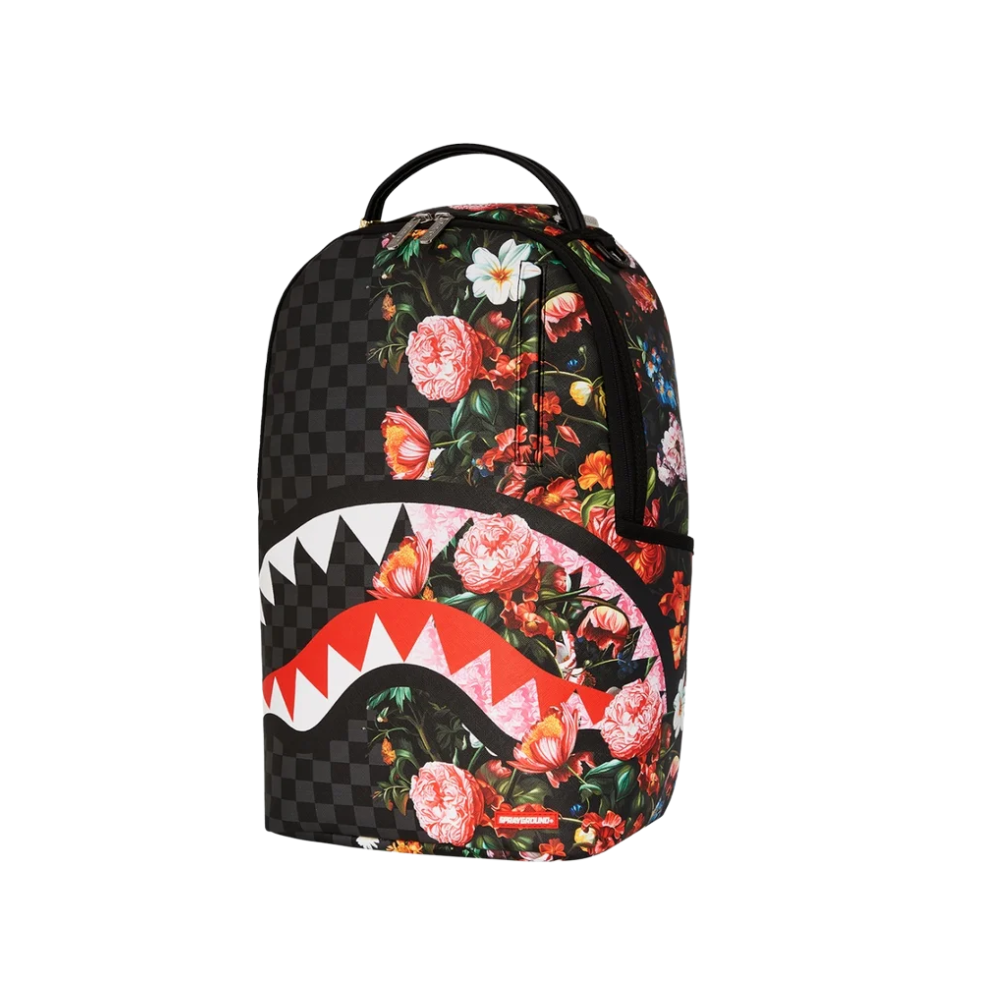 SPLIT PINK FLORAL CHECK DLXSV BACKPACK
