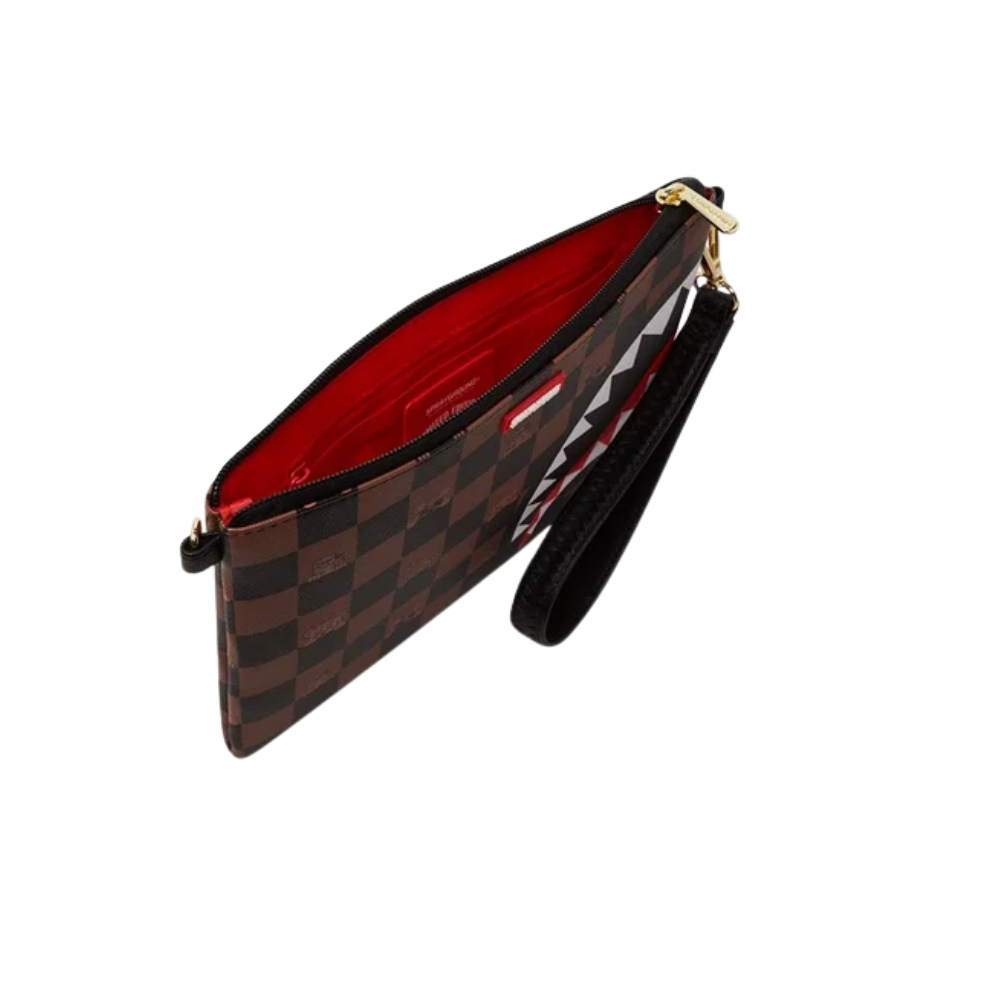 Sprayground Peeking Character Check Pouchette