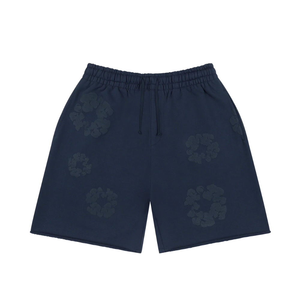 Denim Tears Mono Cotton Wreath Sweatshorts Navy