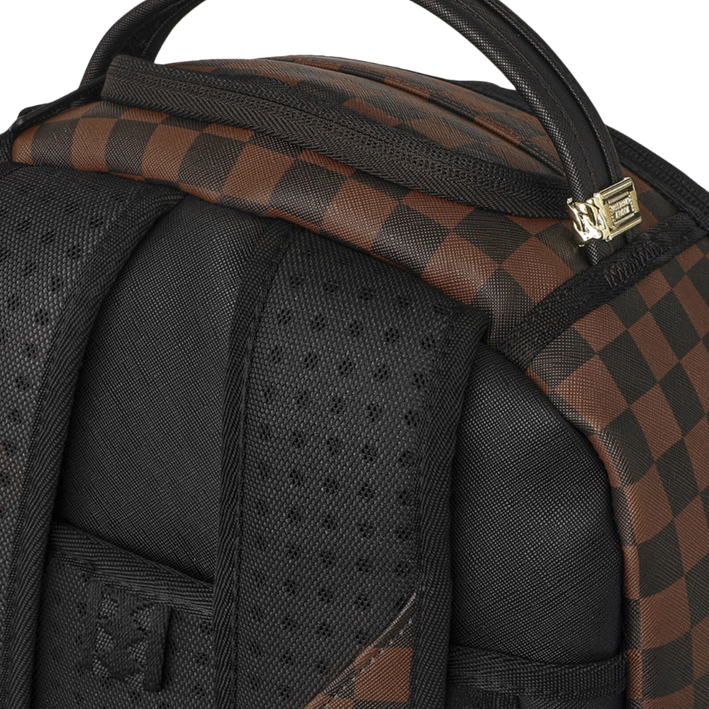 Sprayground Brown Check Ghost Drip DLXSV Backpack