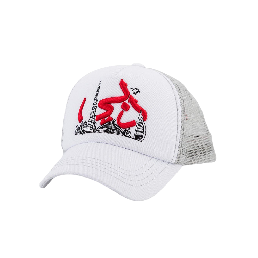 Dubai Skyline Wt/Wt/Gry White Cap