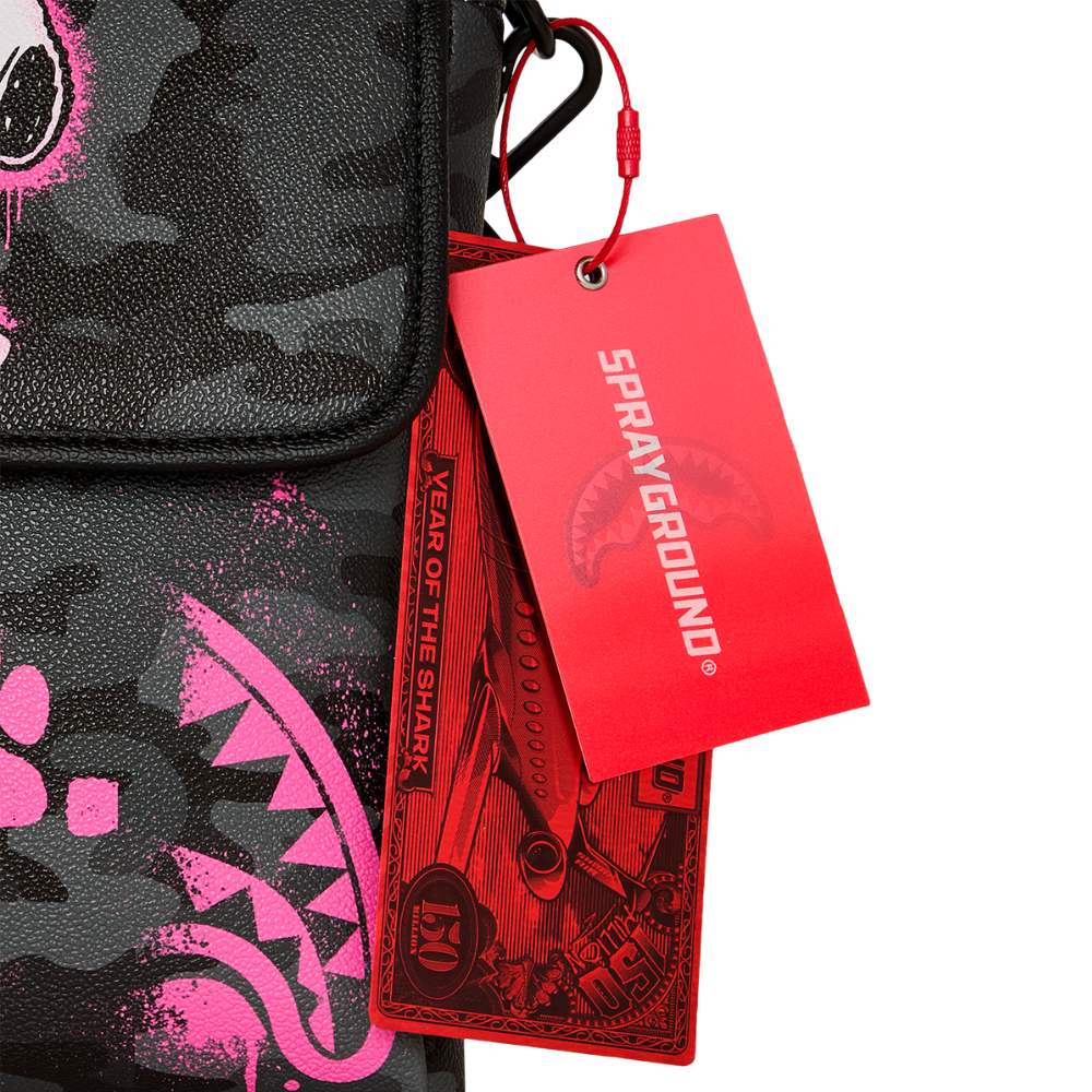 Sprayground Snoopy Pink Stencil Messenger Sling