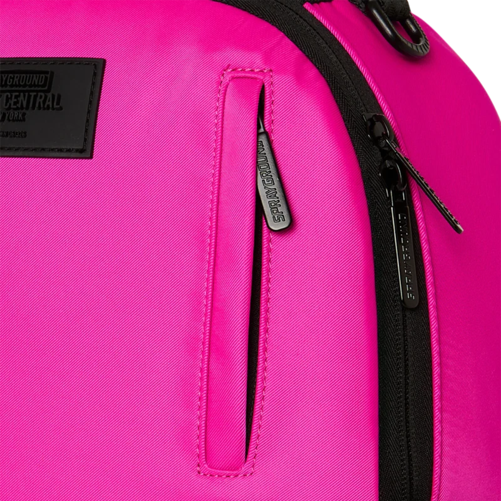 Sprayground Shark Central White Stencil Shark Pink DLXSV Backpack