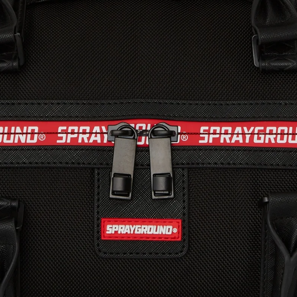 PRINTED ZIPPER SHARK DUFFLE