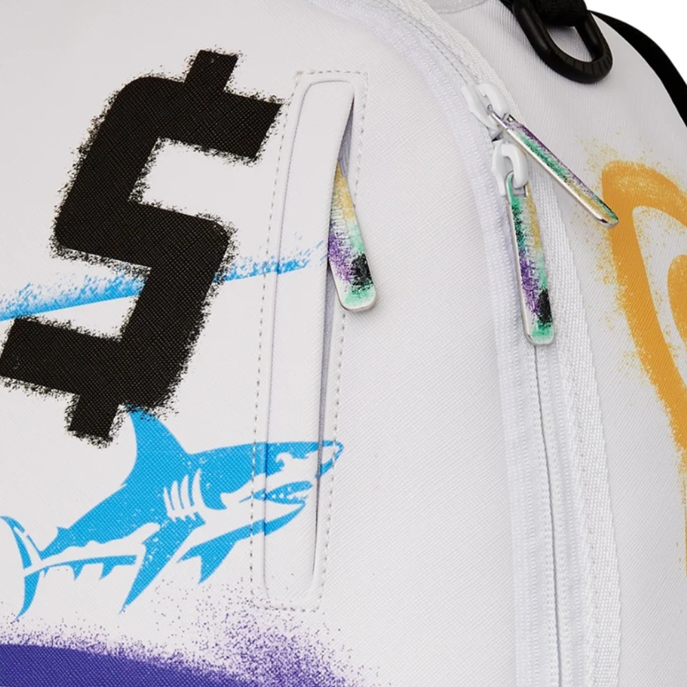 SHARK CENTRAL STENCILS WHITE DLXSV BACKPACK