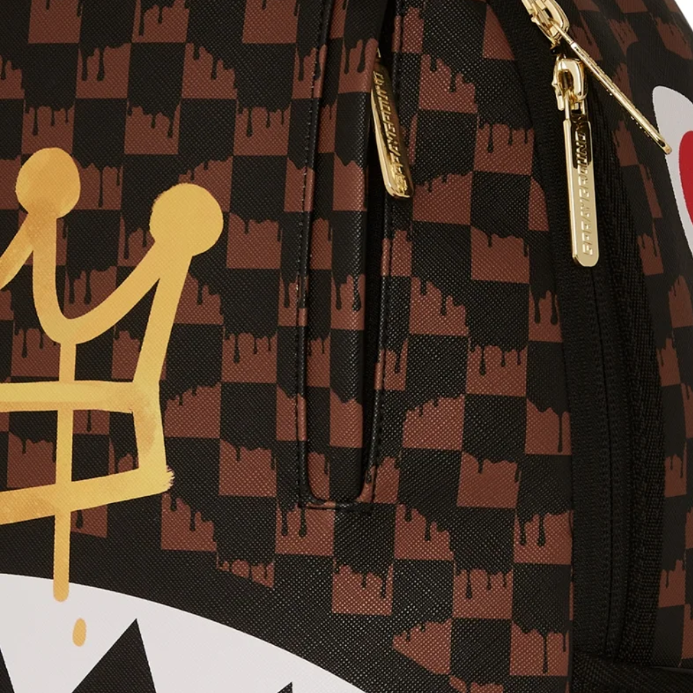 CROWN DRIP CHECK x KA1 DLXSV BACKPACK BROWN