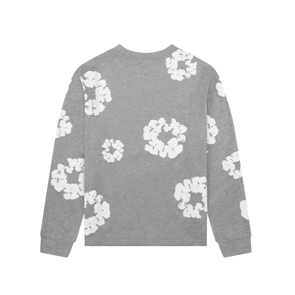 Denim Tears Cotton Wreath Long Sleeve T-Shirt Grey