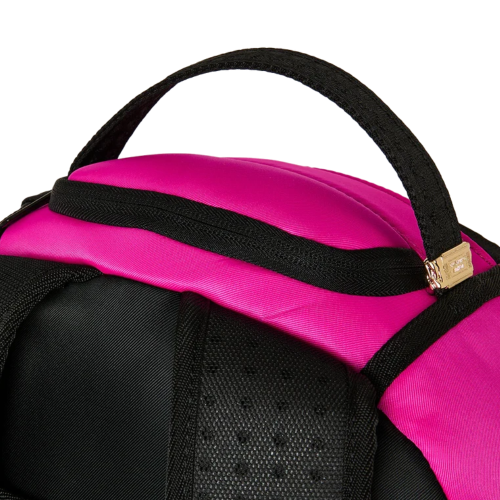 Sprayground Shark Central White Stencil Shark Pink DLXSV Backpack