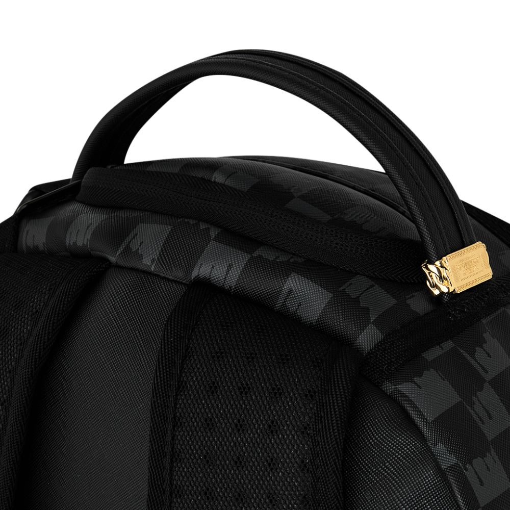 Sprayground Black And White Drip Check DLXSV Backpack