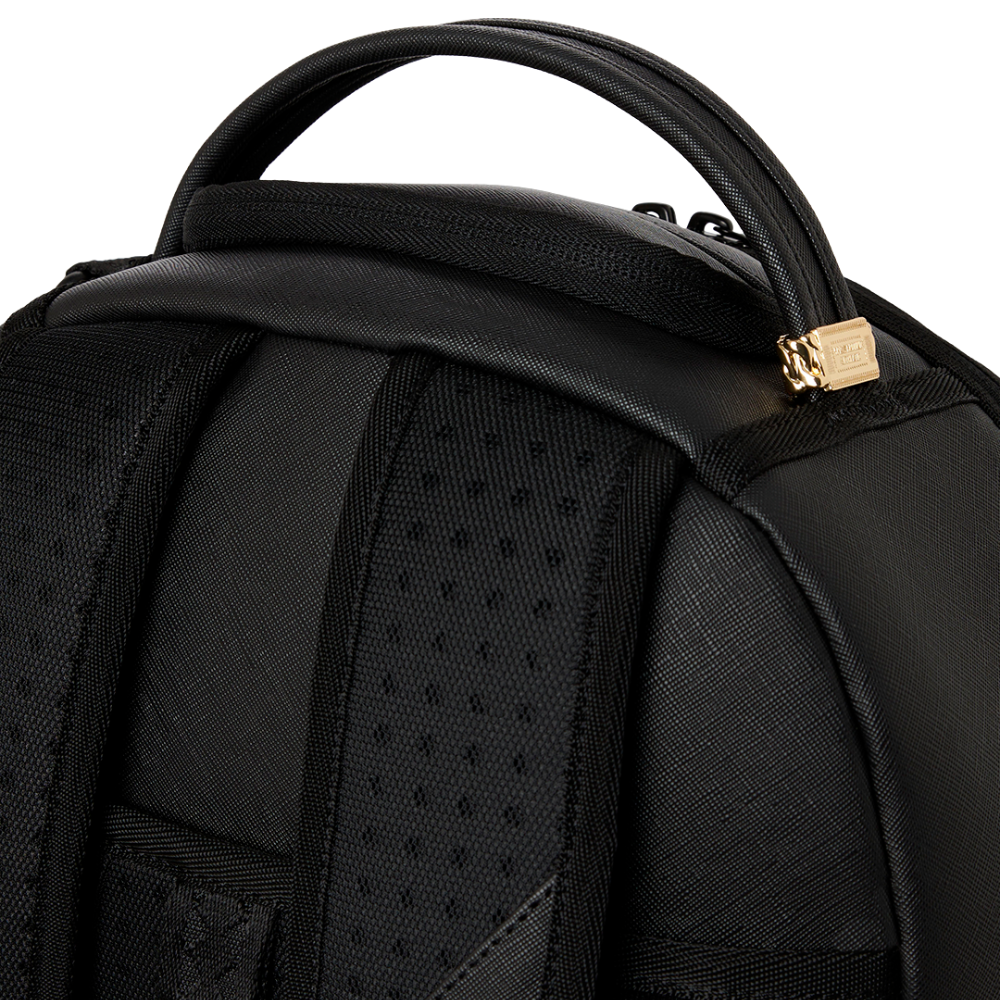 Sprayground Blacked Out Embossed Gold Tooth DLXSV Backpack