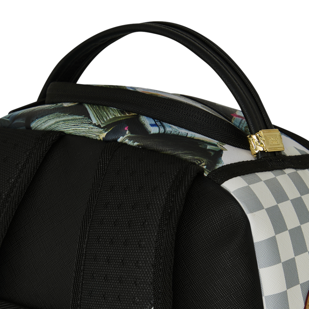 Sprayground Cream Check Full Of Cash DLXSV Backpack