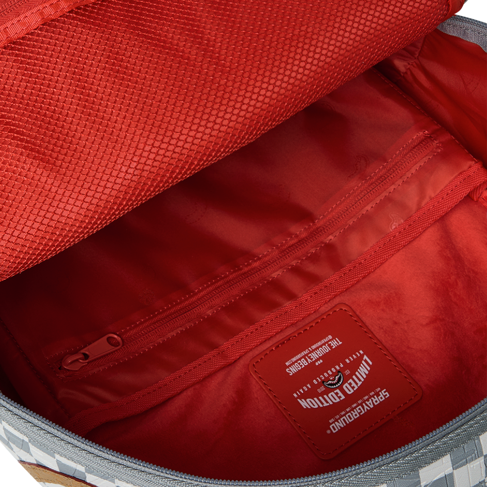 Sprayground Embossed Check Cream DLXSV Backpack