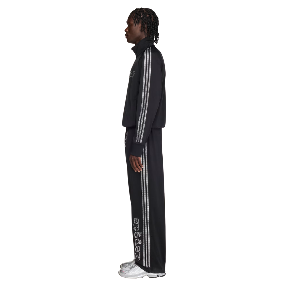 Sp5der Rhinestone track pant black