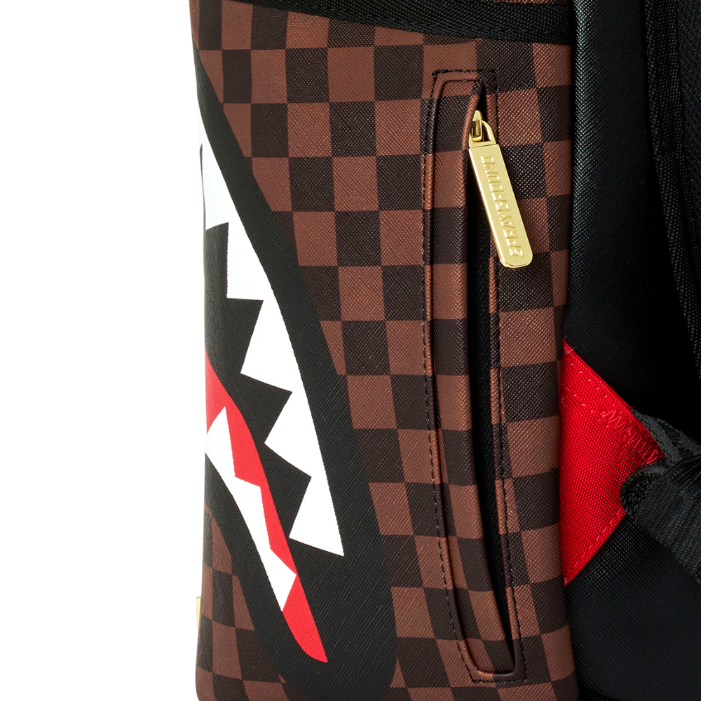 Sprayground Sharks In Paris Gold Drip DLXSV Backpack