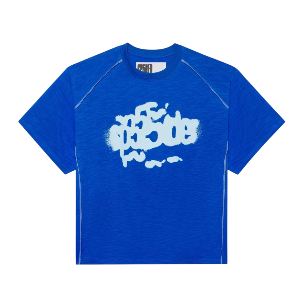 Sp5der contrast stitch tee tory blue