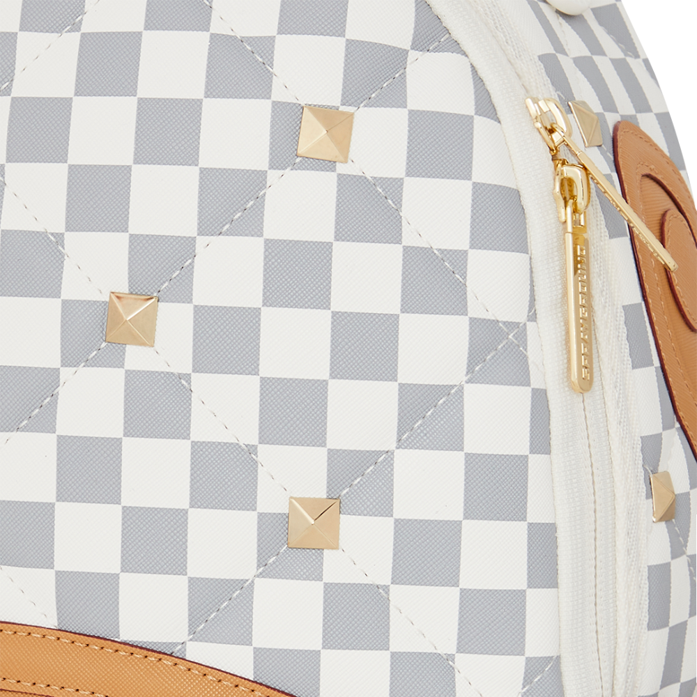 Sprayground Cream Henny Quilt Puff Backpack