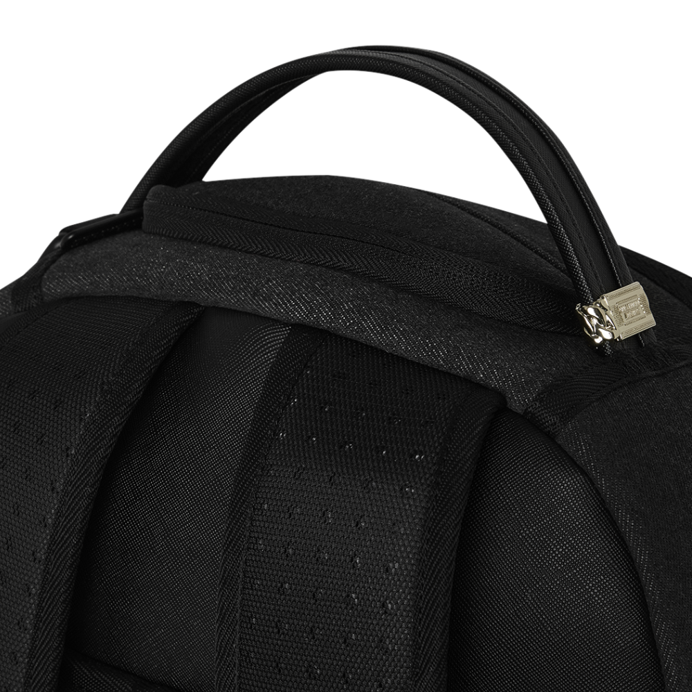 Sprayground Black Denim Tear Shark DLXSV Backpack