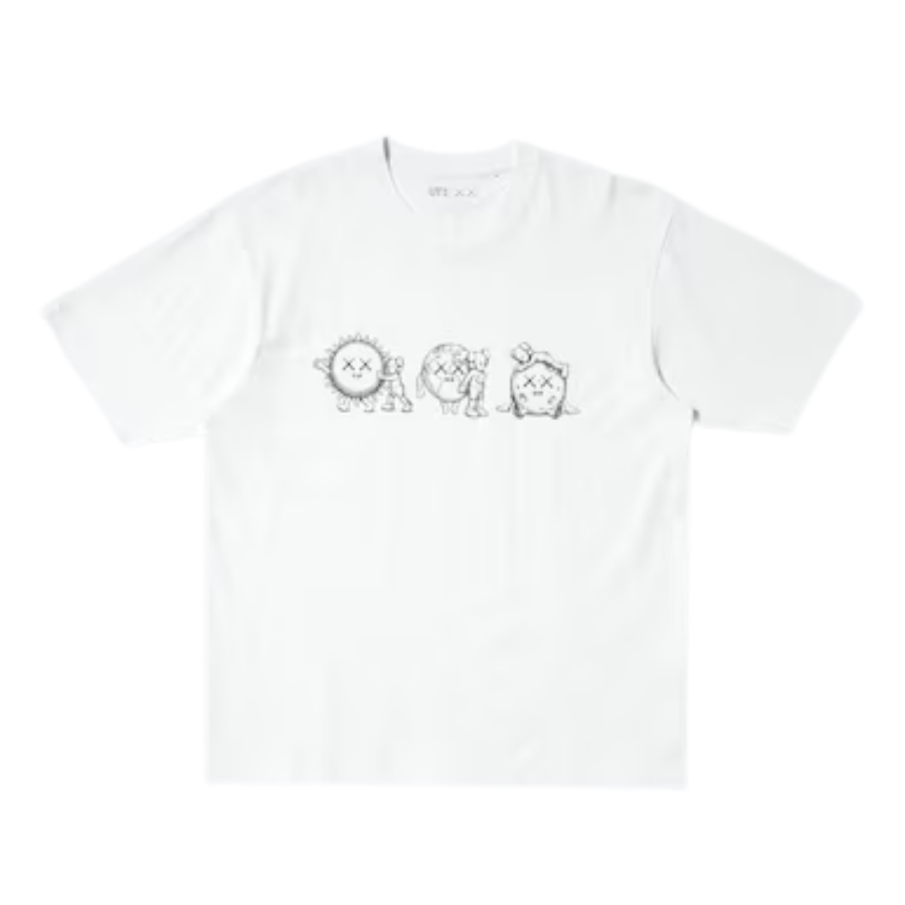 Uniqlo 'KAWS UNIVERSE' Earth, Moon, and Sun UT Graphic T-Shirt - White - Unisex
