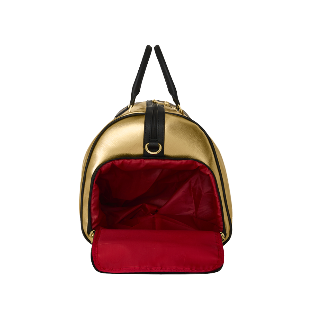 Sprayground Sharks In Paris Gold Drip Large Duffle