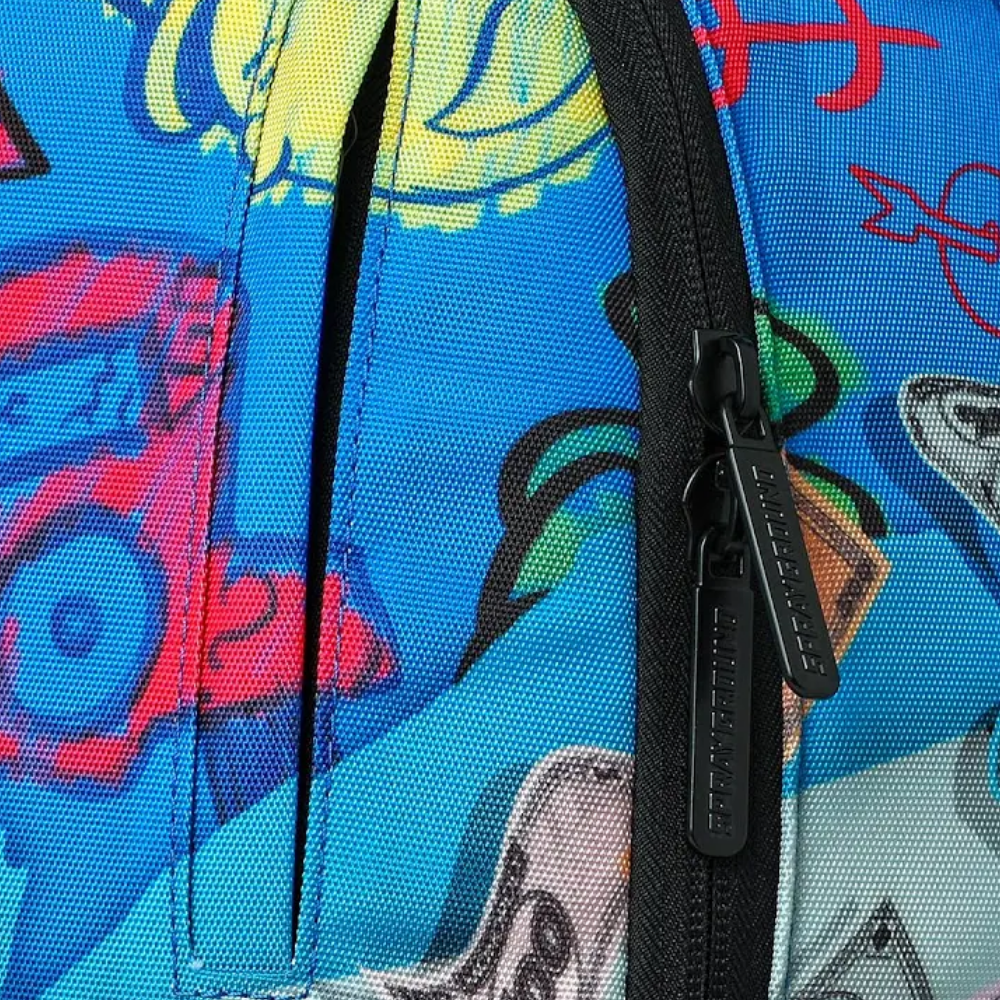 Sprayground Monopoly Blue Tear Through DLXSR Backpack