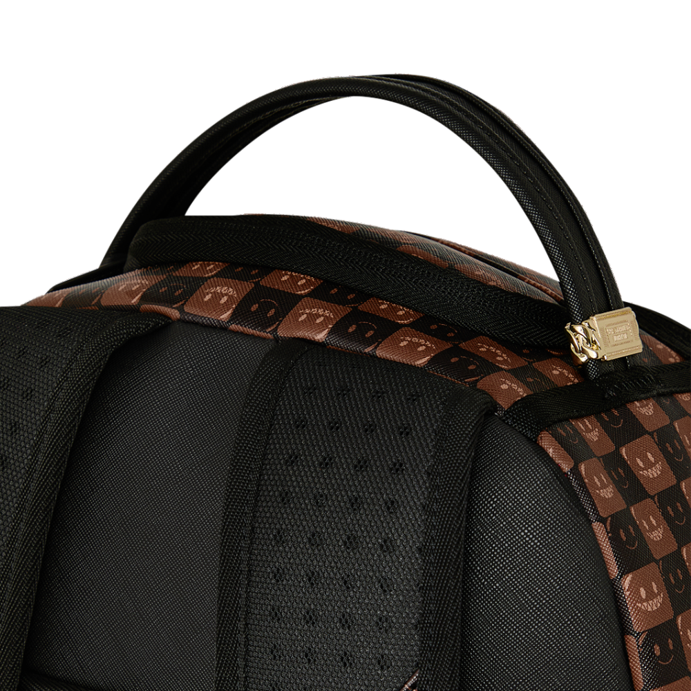 Sprayground Sharks In Paris WTF Bubble Brown Check DLXSV Backpack