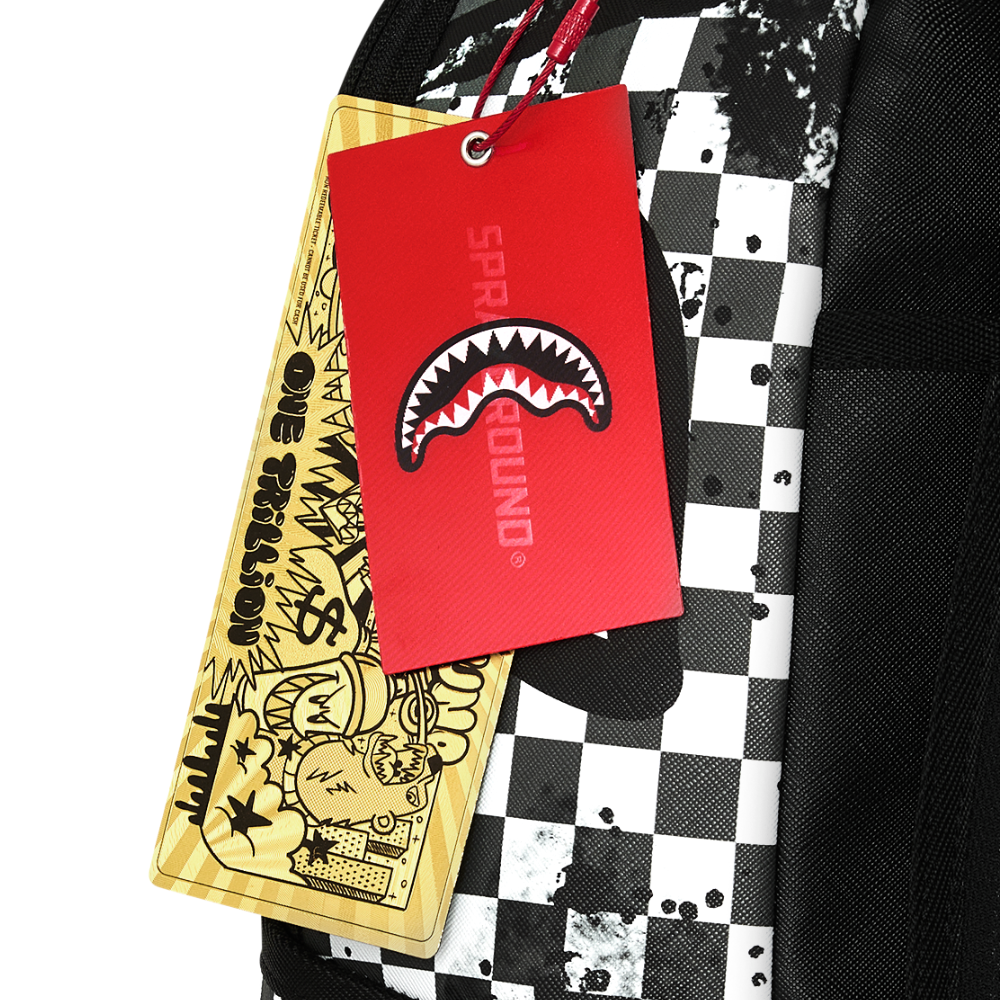 Sprayground Painted Over Check DLXSV Backpack