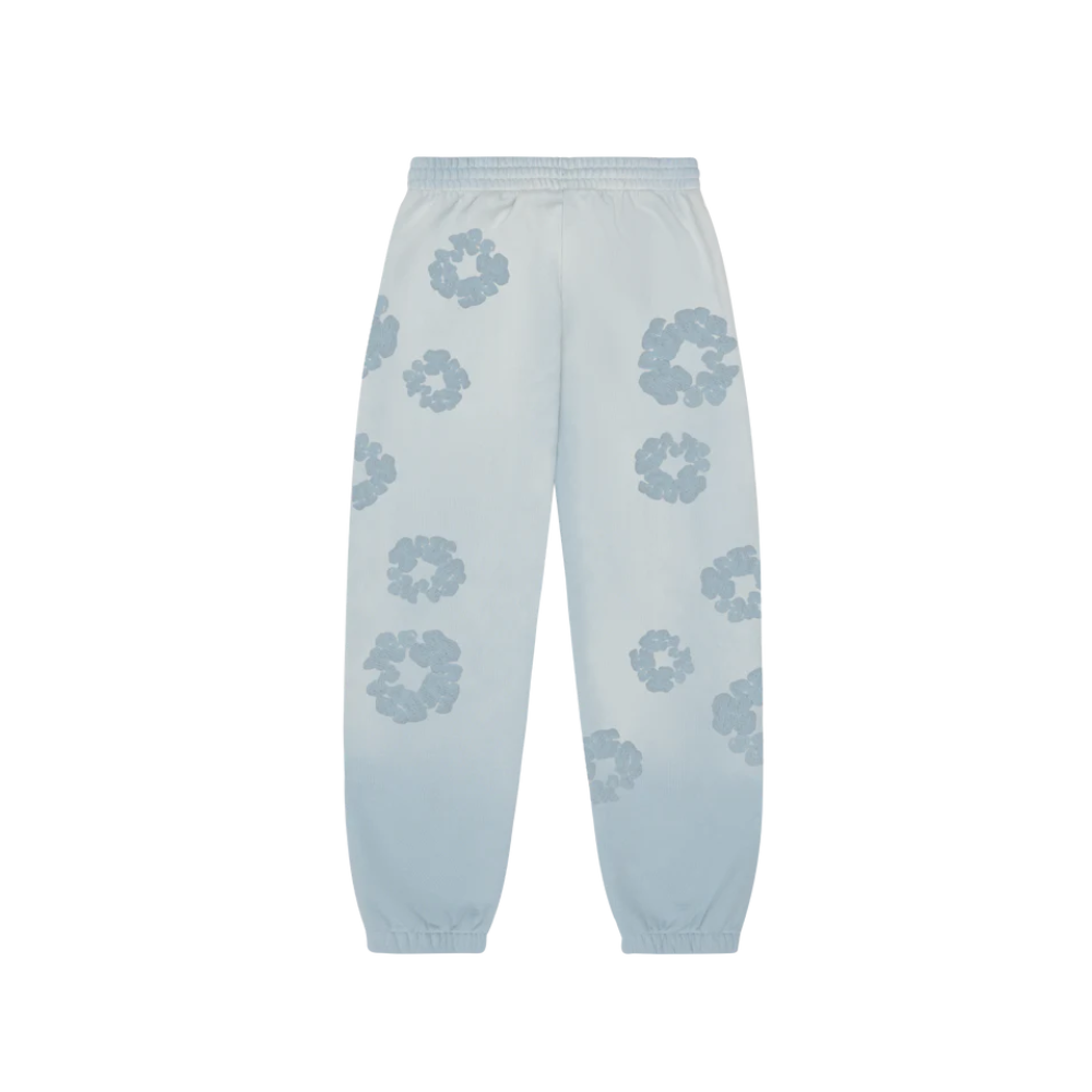 Denim Tears Faded Mono Cotton Wreath Sweatpants Light Blue