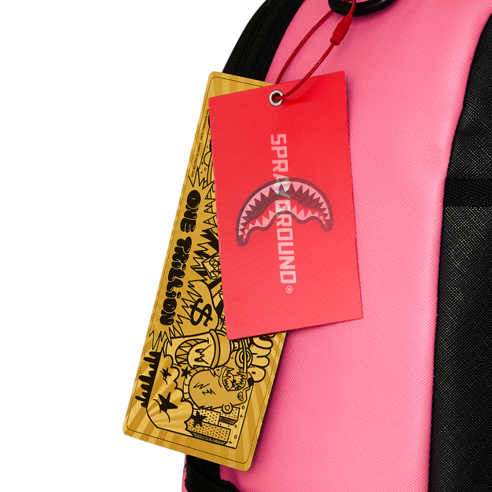 Sprayground Shark Central Pink Embroidered Shark DLXSV Backpack