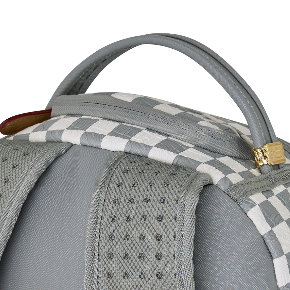 Sprayground Embossed Check Cream DLXSV Backpack