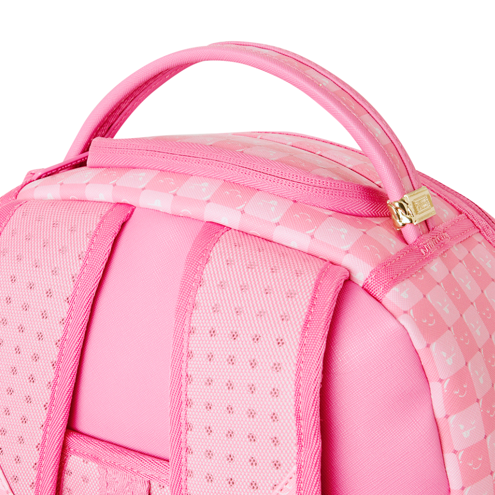 Sprayground Pink New Check Faces DLXSV Backpack