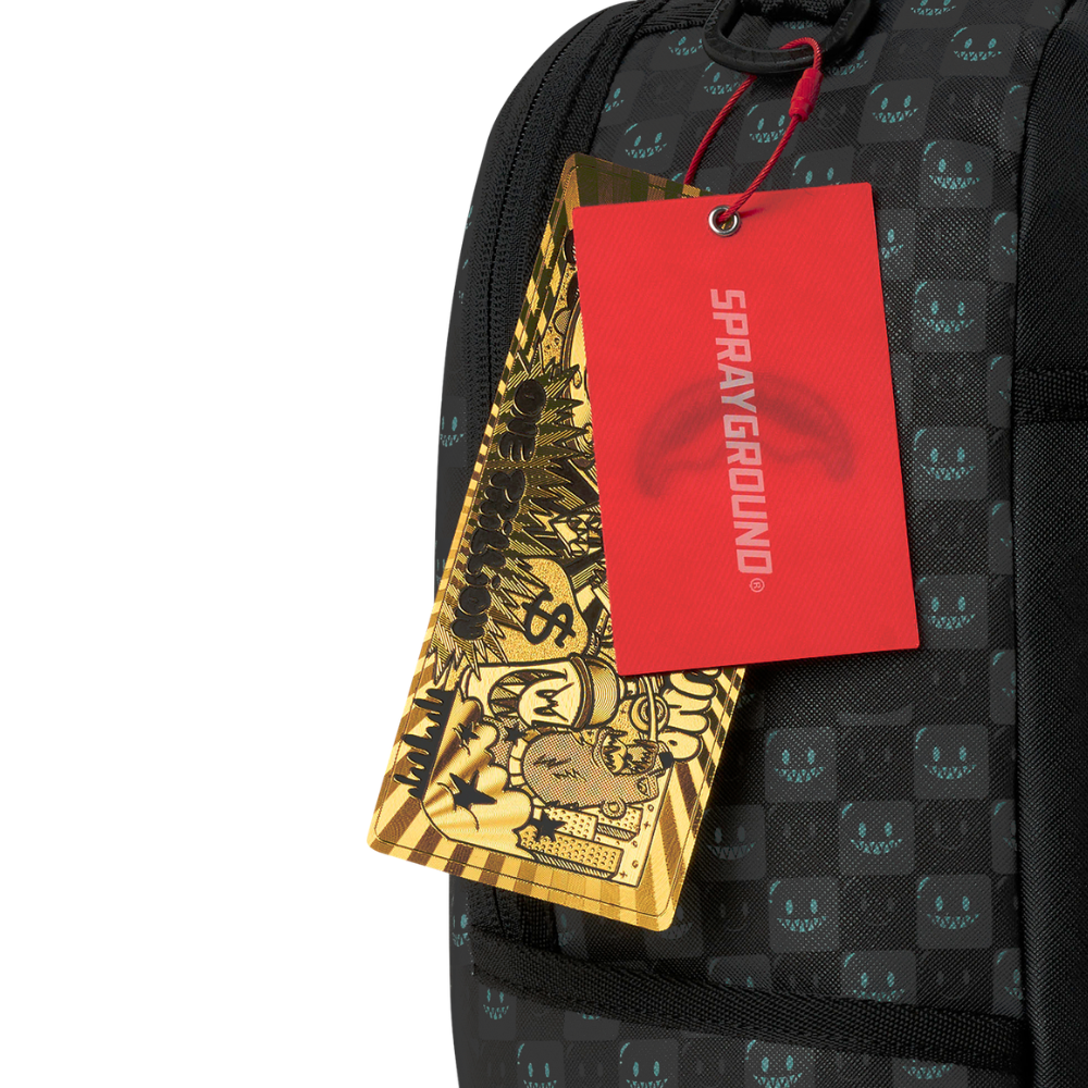 Sprayground Sharks In Paris WTF Bubbly Black Check DLXSV Backpack